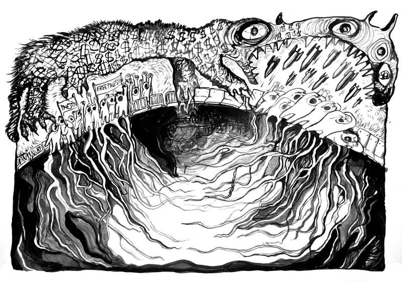Illustration by Golrokh Nafisi