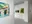 Installation view of three paintings: Aquatic Jewels, Peace, Valley of Callus