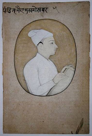 Self-portrait of ‘Nainsukh of Guler’ (c. 1710 - 1778), painted c. 1730. Credit: Wikimedia