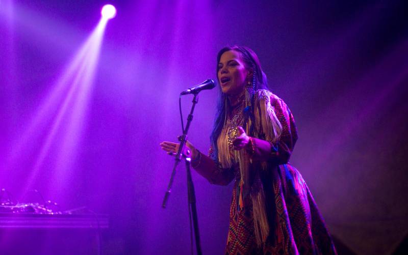 Hildá Länsman at Vuosttaš álbmogat -klubba, 2017 | Photo: Tani Simberg / Baltic Circle