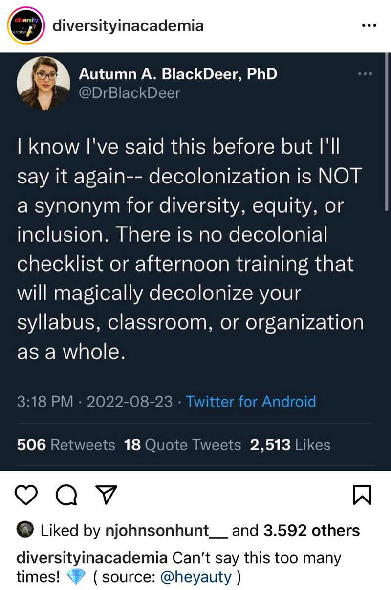 A typical @diversityinacademia post - is one that elicits critical thinking, engagement, and a sense of community among those with perspectives that are whispered within the academy instead of shouted out loud.