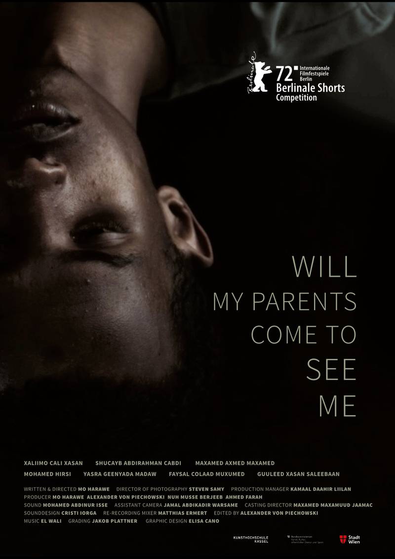 Poster for the short film ‘Will My Parents Come to See Me’ screened at the 36th Helsinki International Film Festival – Love & Anarchy (HIFF) as part of the African Express program.