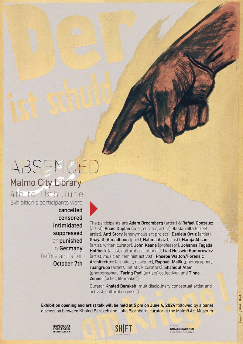 The initial poster designed for the exhibition ABSENCED.