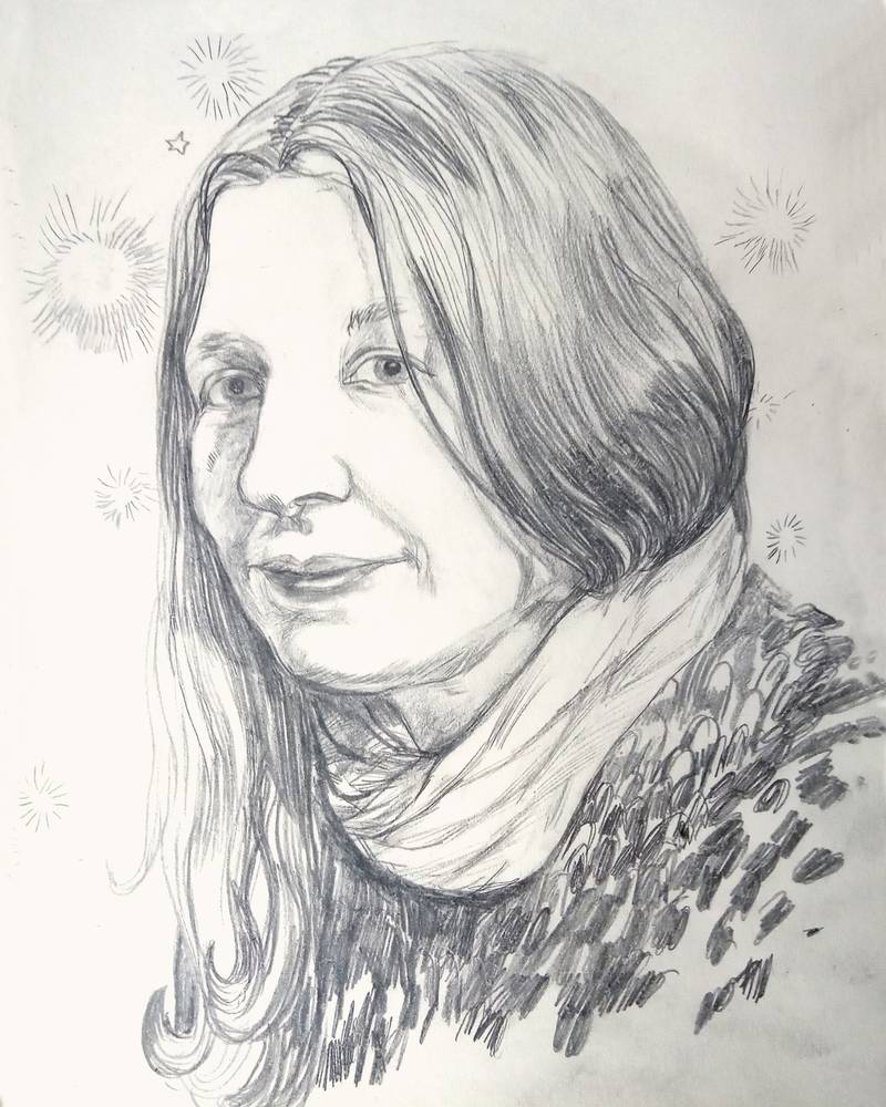 Azar Saiyar’s portrait by Katri Sipiläinen, 2022