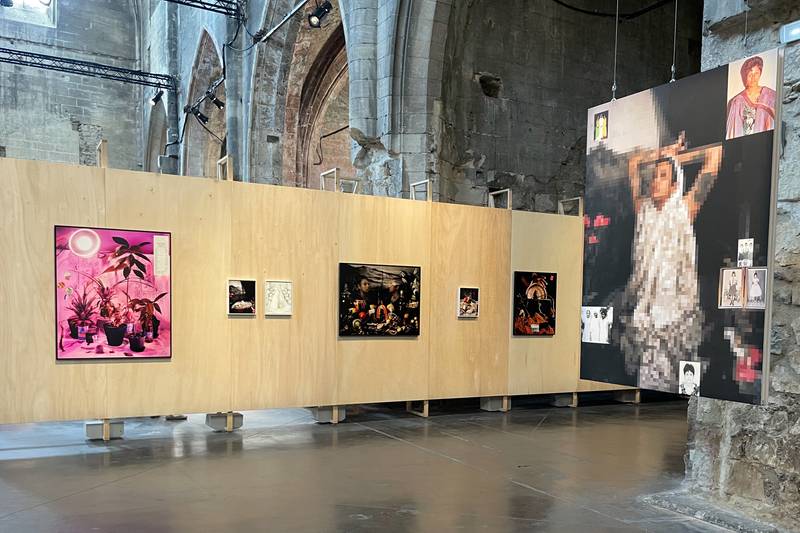 Installation view of *Constructions*, part of the series ‘Caribbean Dreams’ by Samantha Box, exhibited as part of ‘Moving Definitions—an invitation to re-view’ at the Louis Roederer Discovery Award 2023 at Rencontres D’ Arles | Courtesy Tanvi Mishra