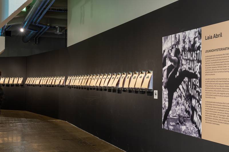 Installation view from Laia Abril: On Mass Hysteria at The Festival of Political Photography, The Finnish Museum of Photography, Helsinki. Photo: Virve Laustela
