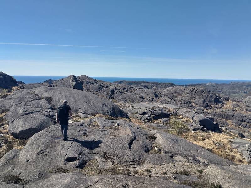Hills above Jøssingfjord, looking back towards Hauge i Dalane, 25/04/2025