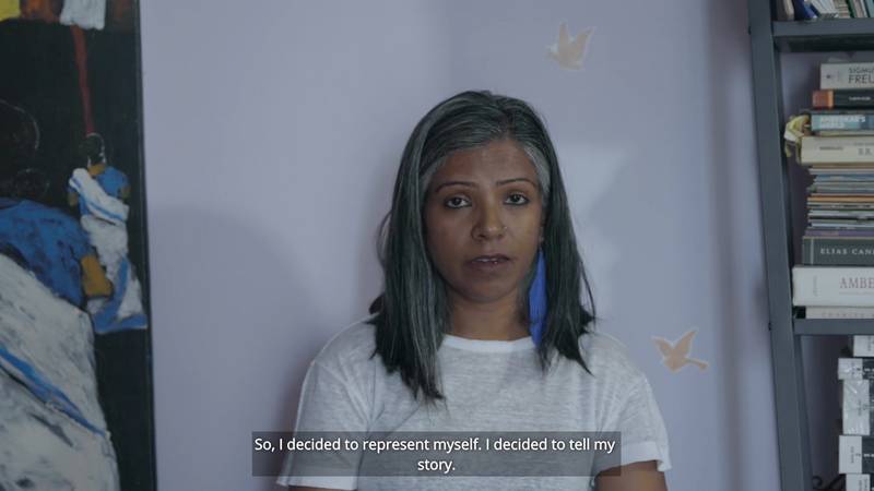 Still from *Dr. B. R. Ambedkar, Now and Then –* Jyoti Nisha introduces herself and shares her intentions for making the film