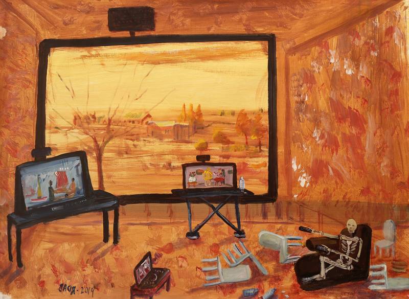 Ahmed Rabbani, ‘Untitled’, acrylic on canvas, 2019