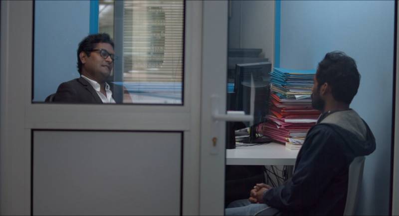 Siva in the lawyer’s office at the French Visa Application Centre