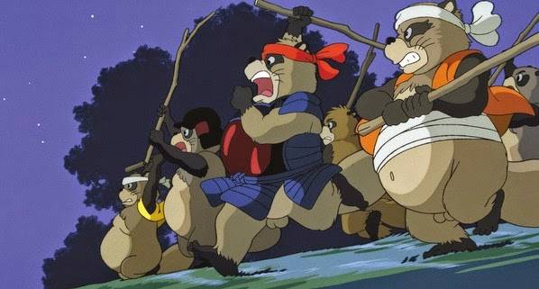 *Pom Poko* (1994) by Studio Ghibli. *Tanuki* in a fight.