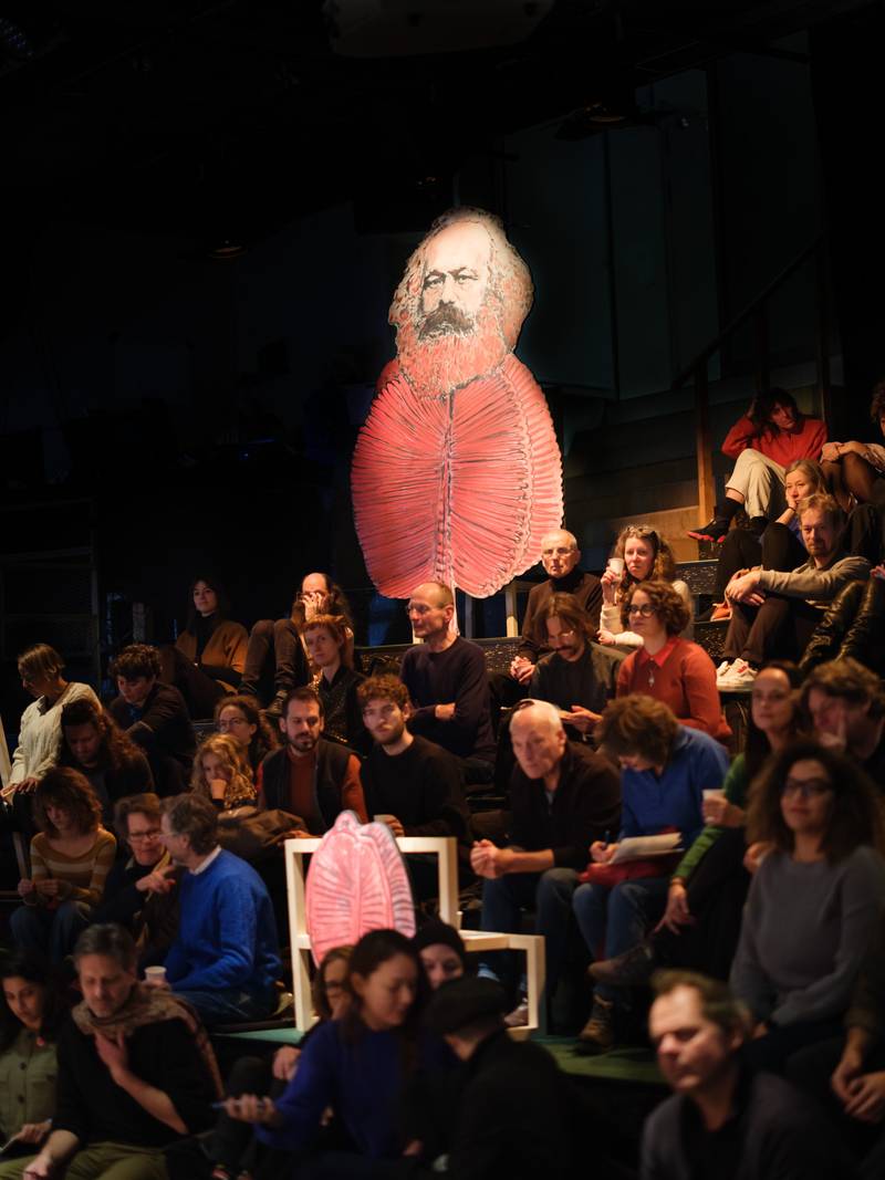 Jonas Staal, *Climate Propagandas Congregation* (2024), BAK, basis voor actuele kunst, Utrecht. Photo: Ruben Hamelink