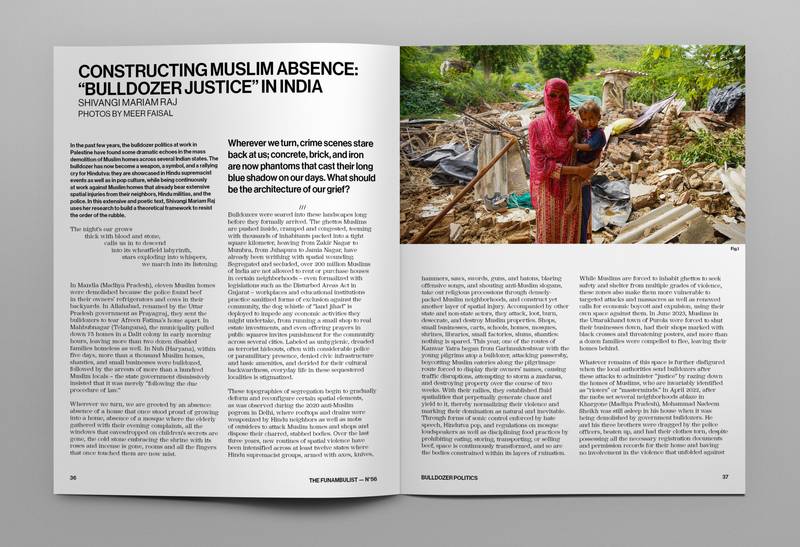 Contribution to The Funambulist 56 Bulldozer Politics by Shivangi Mariam Raj.