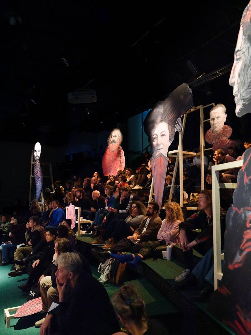 Jonas Staal, *Climate Propagandas Congregation* (2024), BAK, basis voor actuele kunst, Utrecht. Photo: Ruben Hamelink