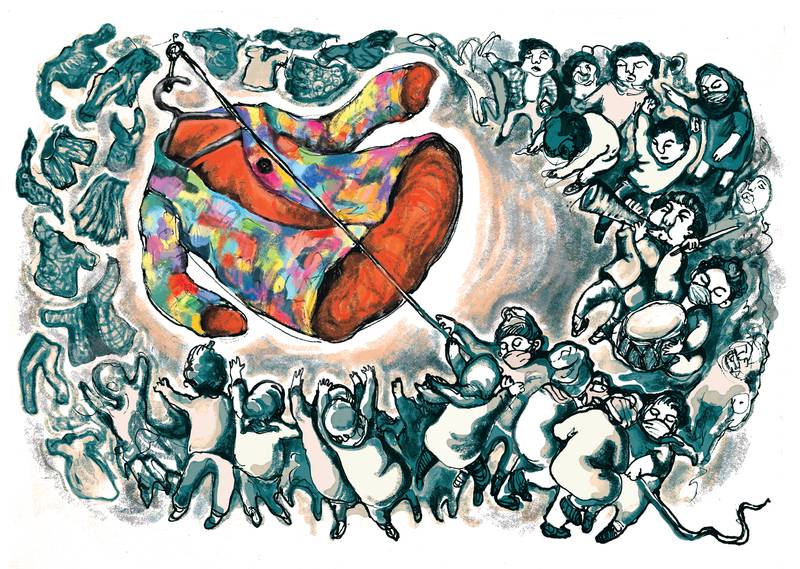 Golrokh Nafisi, An Equivalence of Our Distance, 2021, mixed media