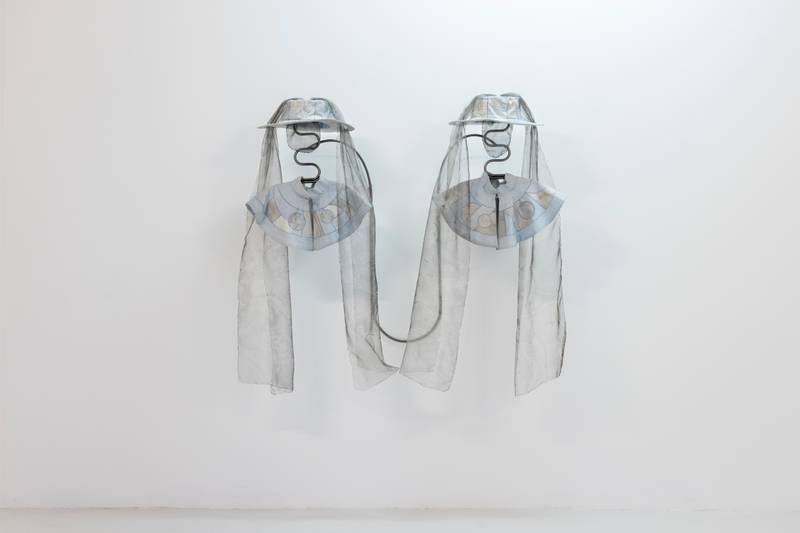 Nadine Byrne, *Attire for travel along the Styx*, 2020, fabric, steel | Photo: SIC, 2022