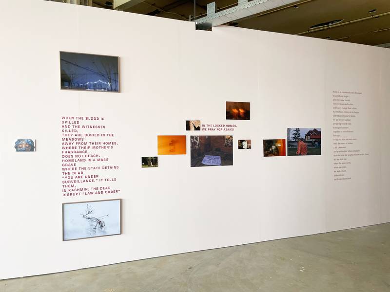 Installation view of *Weight of Snow on her Chest* by Zainab exhibited as part of ‘Theatre of Dreams’ at BredaPhoto 2022  | Courtesy Tanvi Mishra