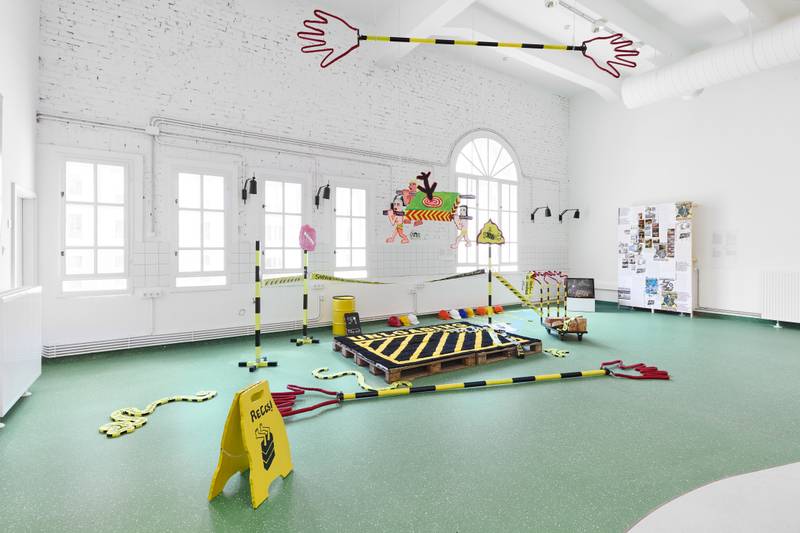 Dorottya Szonja Koltay: Releasing burdens installation picture, *these walls are here not to defend us* exhibition OFF-Biennale Budapest, 2025\. Photo credit: David Bíró | Copyright: OFF-BIENNALE Budapest Archive