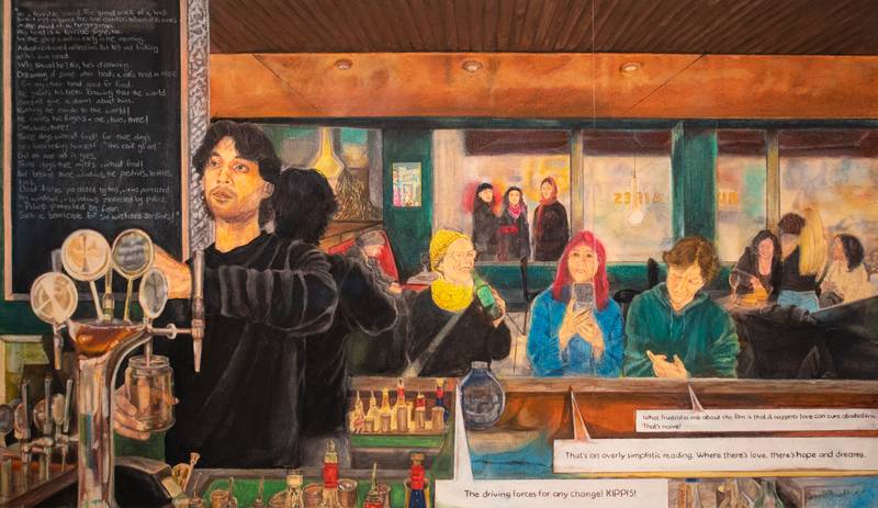 The Other Side of Love, Pastel on paper, 37 x 63.7 cm, 2025