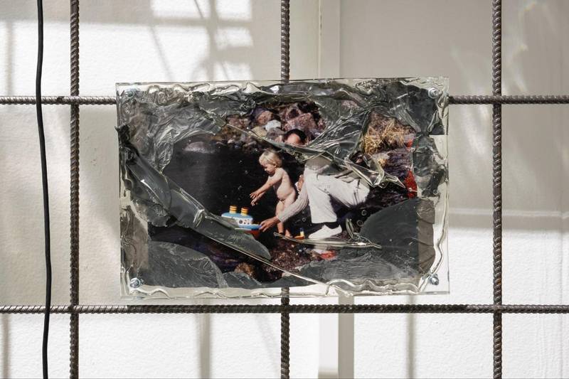 Detail view from Rebecca Simons’s work installed in the exhibition *Past Uncovered* at Photographic Gallery Hippolyte. Photo: Matteo Parrotto. © Rebecca Simons