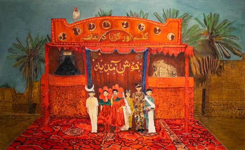 *Between Palm Trees and All the Kings Coins*, Pastel on paper, 56 x 90 cm, 2024