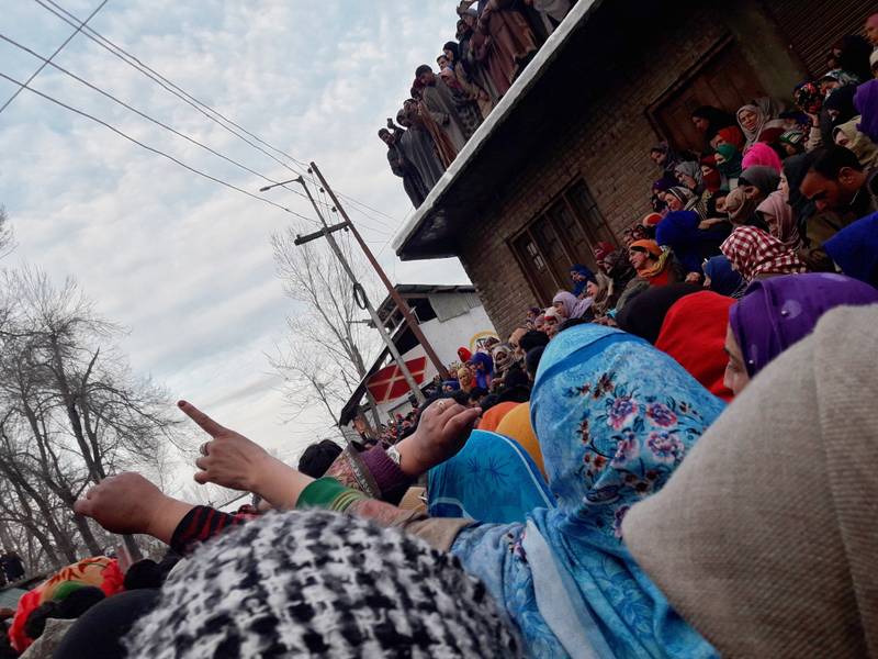 Photo by Shefali Rafiq, Kashmir, the funeral of Parvaiz Bashir, 2019