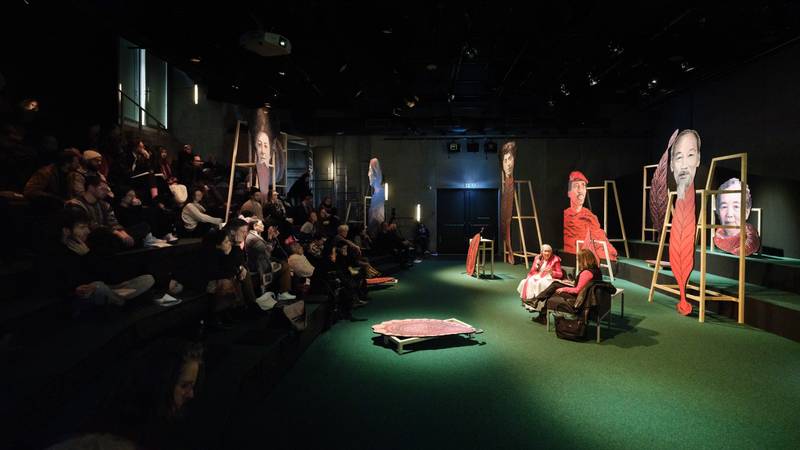 Jodi Dean and Julie de Lima: Jonas Staal, *Climate Propagandas Congregation* (2024), BAK, basis voor actuele kunst, Utrecht. Photo: Ruben Hamelink